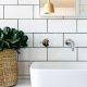 subway tiles dark grout