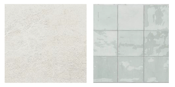 Crest Bianco Honed 600 x 600 Tetra Juma Coolabah 130 x 130